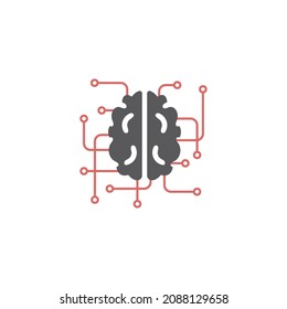 brain sign. Vector icon for web graphic.