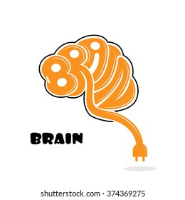 Brain sign,brain logo,mine,creative,learning logo,education logo,school,kids,arts vector logo.Vector illustration