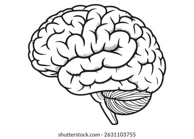 Brain silhouette icon simple vector illustration