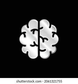Metallsymbol mit Brain Silber