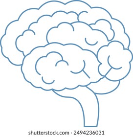Brain simple icon style illustration