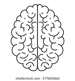 Brain simple icon vector illustration. Abstract concept on the white background.