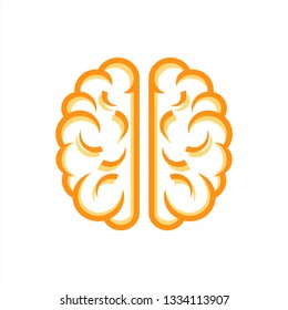 brain simple logo design vector