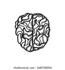Human Brain Engineering Processing Machine Sketch Stock Vector (Royalty ...