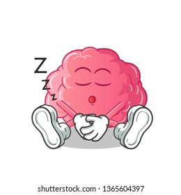 brain sleep mascot vector cartoon illustration
