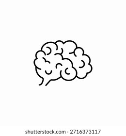 Vector de signo de icono inteligente cerebral