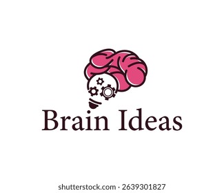 brain smart idea logo creative bulb design concept
