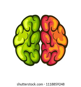 Brain smart idea logo design icon template. Creativity brainstorming badge vector illustration. Neurological medical patch emblem on white background