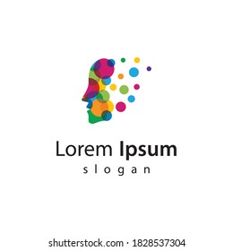 Diseño de ilustraciones de logotipo inteligente de cerebro