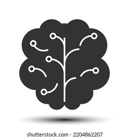 Brain solid icon, part of body and idea concept 128x128 pixel perfect icon, on the white background for website UI media, mobile application, poster design