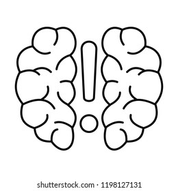Brain solution icon. Outline illustration of brain solution vector icon for web design isolated on white background