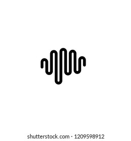brain sound wave logo icon designs vector