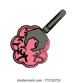 brain and spanner tool icon