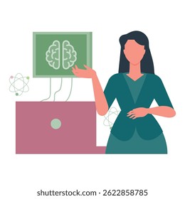 Brain specialist Vector illustration which can easily modify or edit which can easily modify or edit

