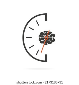 Brain speed or brain loading. Vector illustration