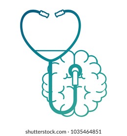 brain with stethoscope medical