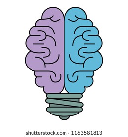 brain storm bulb icon