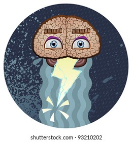 Brain Storm Cartoon Character