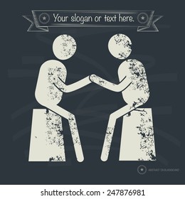 Brain storm concept,human resource design on old background,grunge vector