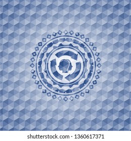 brain storm icon inside blue hexagon emblem.