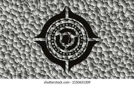 brain storm icon inside dark emblem with bubbles background. Retro. Vector Illustration. Detailed. 