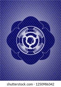brain storm icon inside jean background