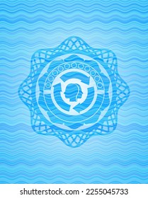 icono de la tormenta cerebral en el fondo de la placa de agua. 