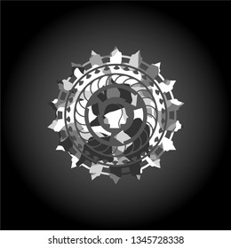brain storm icon on grey camo texture