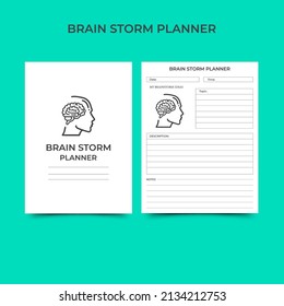 Brain Storm Planner Brain Storm Template Stock Vector (Royalty Free