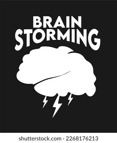 Brain Storming with black background 