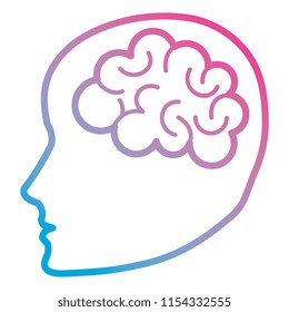 brain storming with head profile
