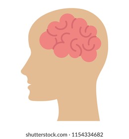 brain storming with head profile