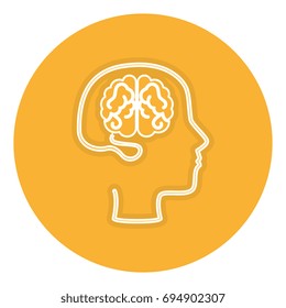 brain storming with head profile