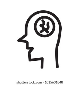 brain storming with human profile