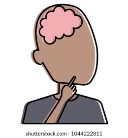 brain storming with human profile