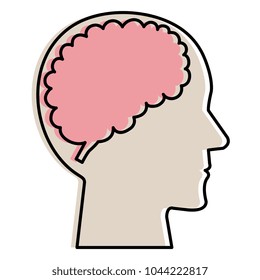 brain storming with human profile