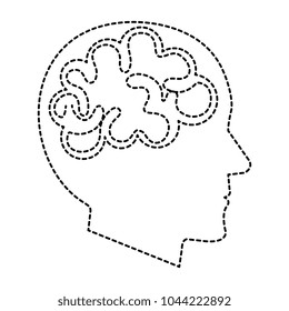 brain storming with human profile