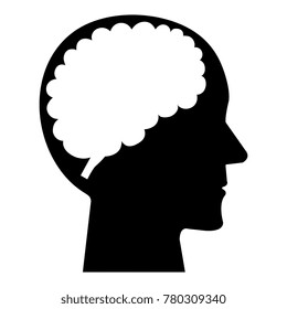 brain storming with human profile