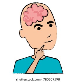 brain storming with human profile