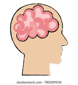 brain storming with human profile