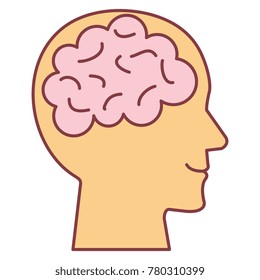 brain storming with human profile