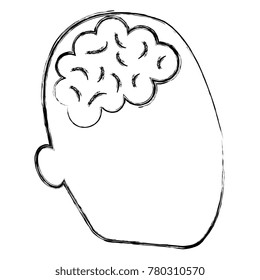 brain storming with human profile