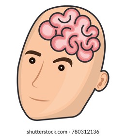 brain storming with human profile