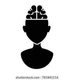 brain storming with human profile