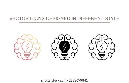 Gehirn Storming Symbol-Design mit weißem Hintergrund Stockgrafik