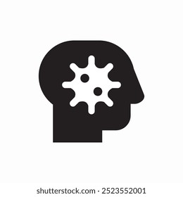 Vector de signo de icono de tormenta cerebral