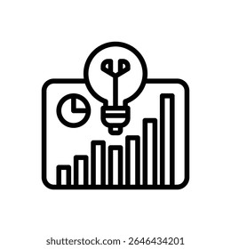 brain storming icon vector with line style
