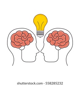 brain storming isolated icon