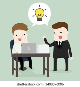 Brain storming in my work, vector and illustration