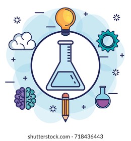 brain storming set icons
